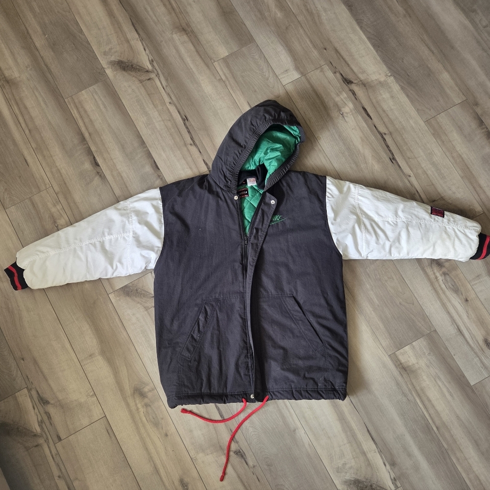 Nike Black Jacket with Red and Green Accents